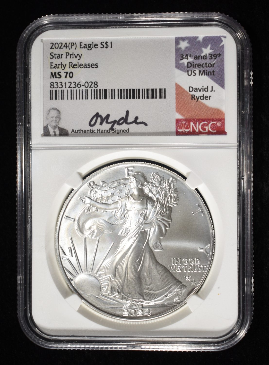 2024 (P) AMERICAN SILVER EAGLE ER NGC MS70 SP