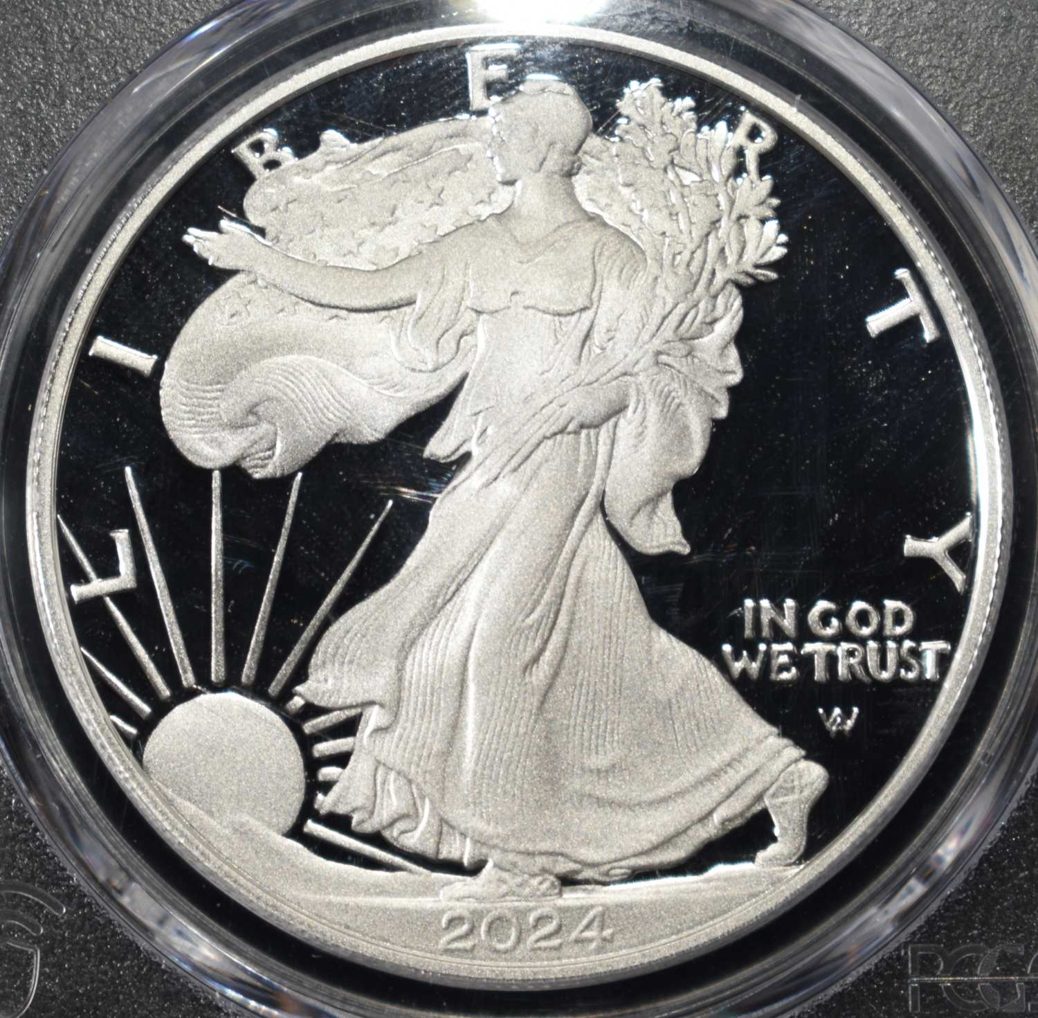 2024-S AMERICAN SILVER EAGLE PCGS PR70 DCAM AR
