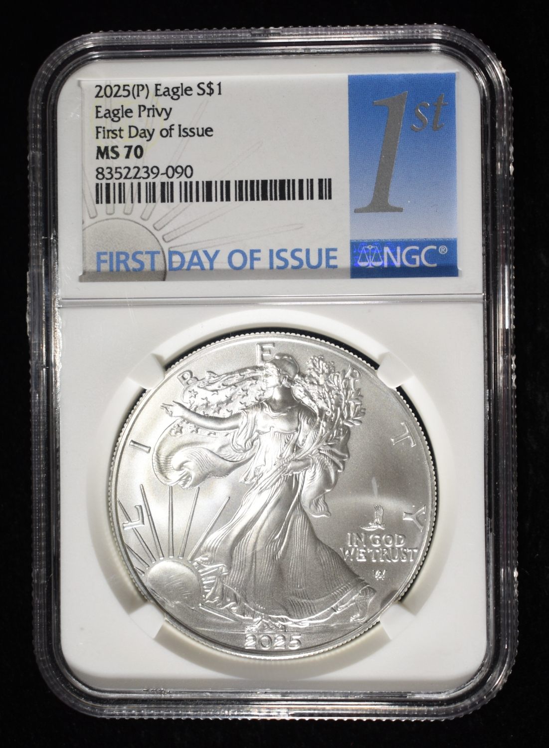 2025 (P) AMERICAN SILVER EAGLE NGC MS70 EP FDI