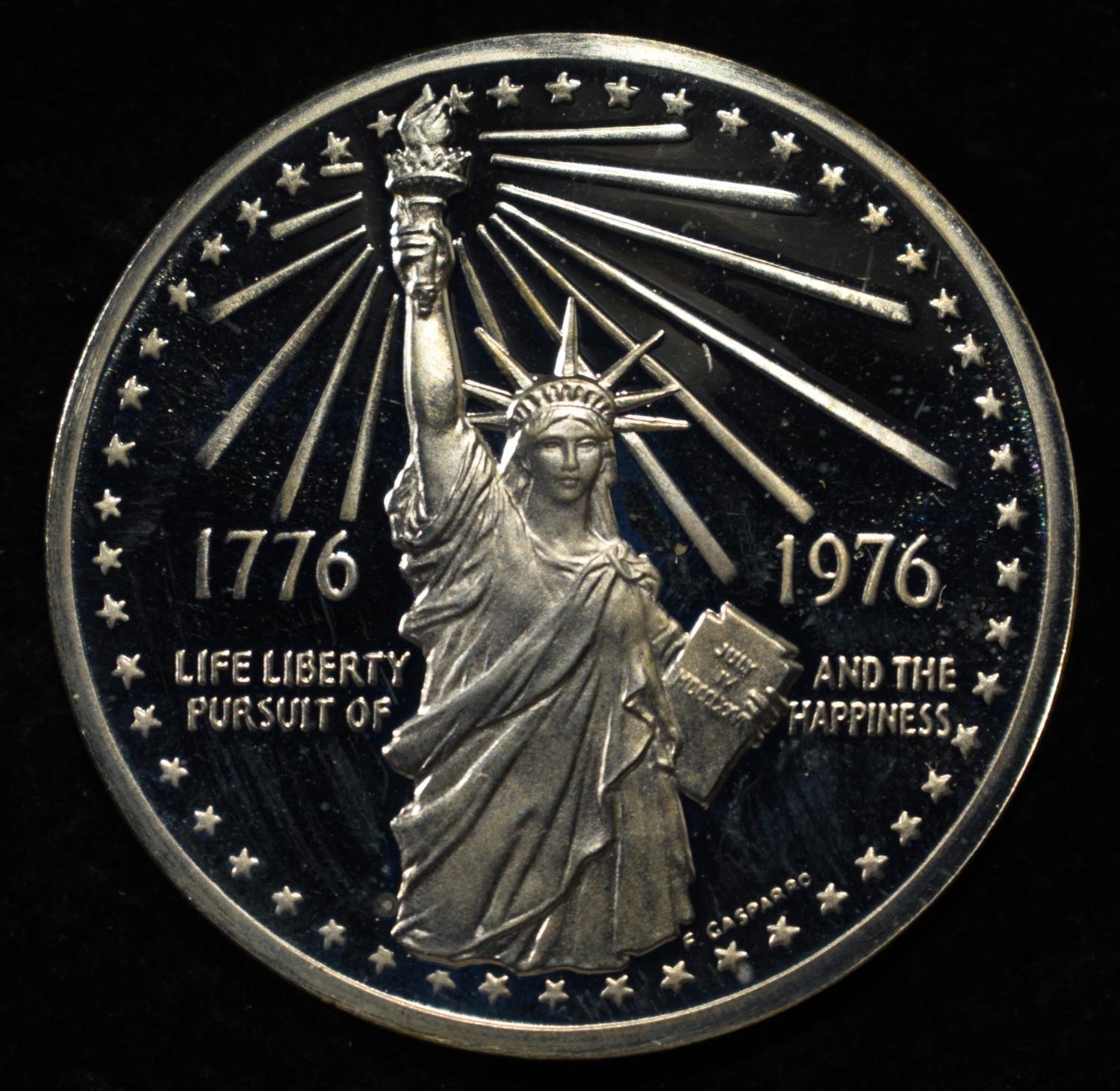 1976 AMERICAN REVOLUTION APPROX 1 OZ 92.5% SILVER