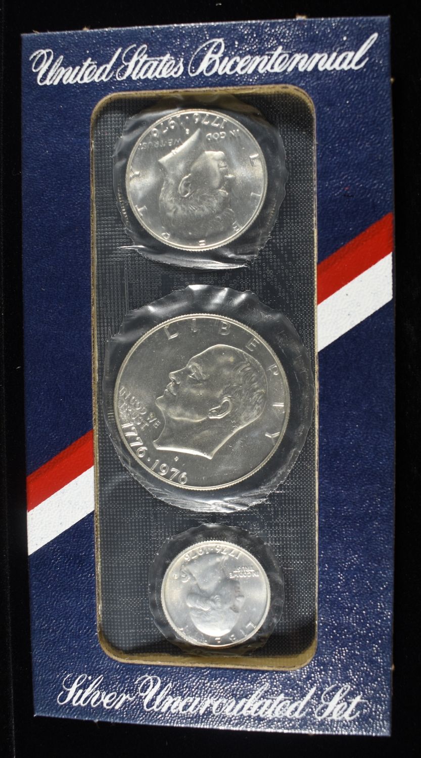 1976 SILVER 3 COIN UNCIRCULATED SET