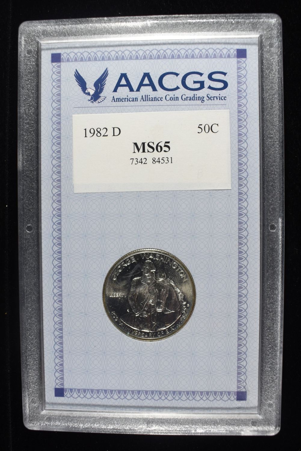 1982-D 50C COMMEM WASHINGTON AACGS GEM BU