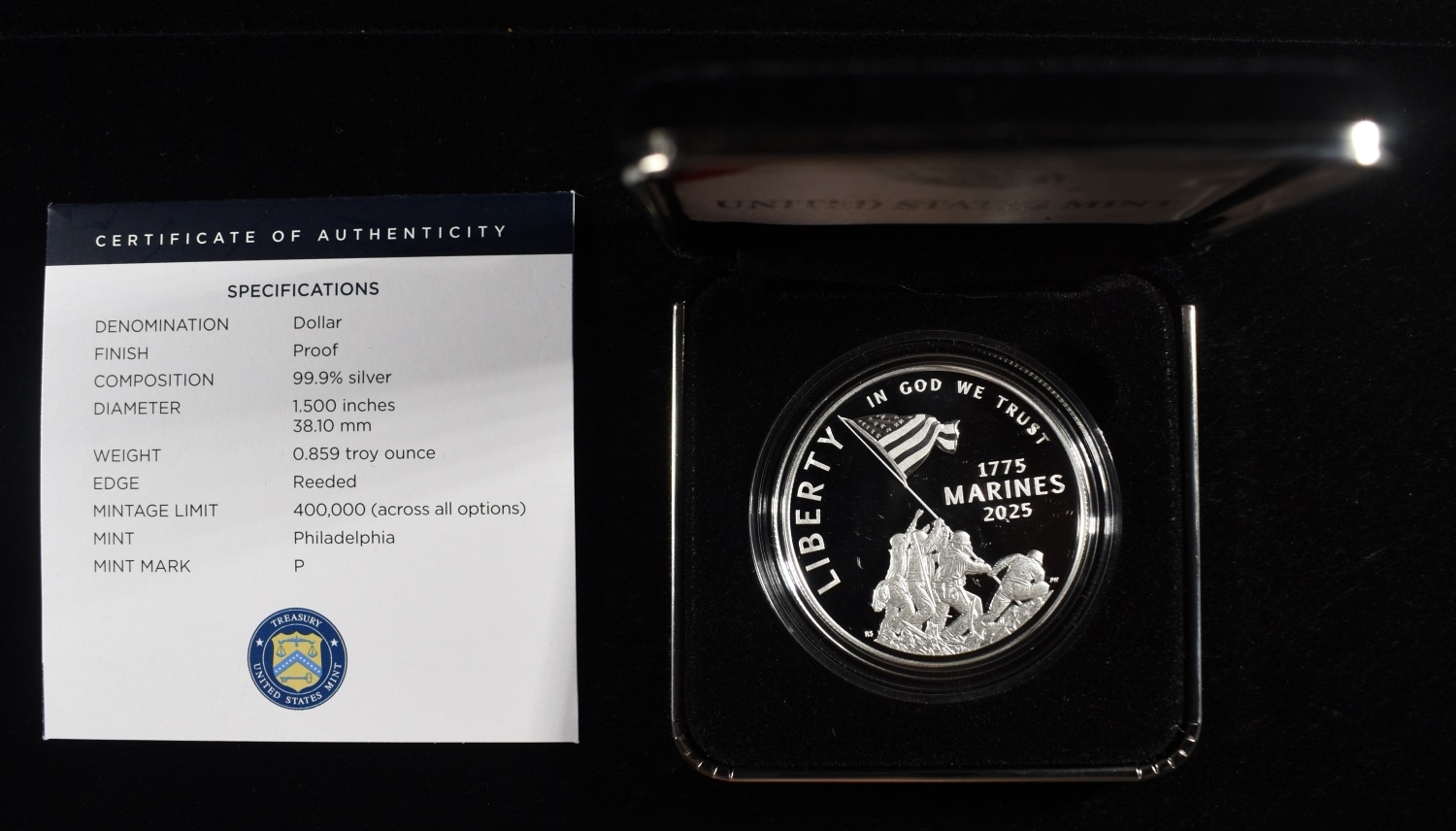 2025 $1 COMMEM MARINE CORPS 250TH ANNIV