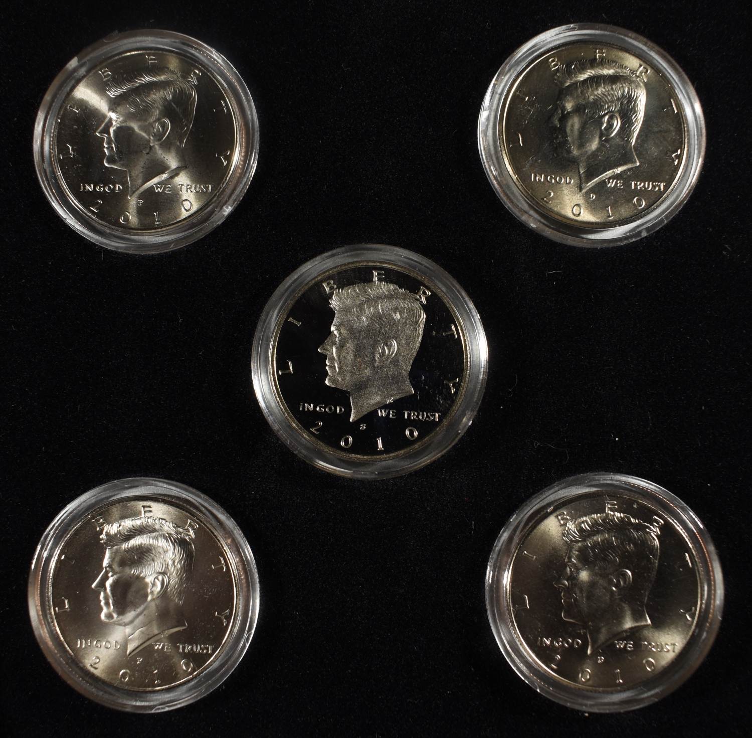 2010 (5) KENNEDY HALF DOLLARS