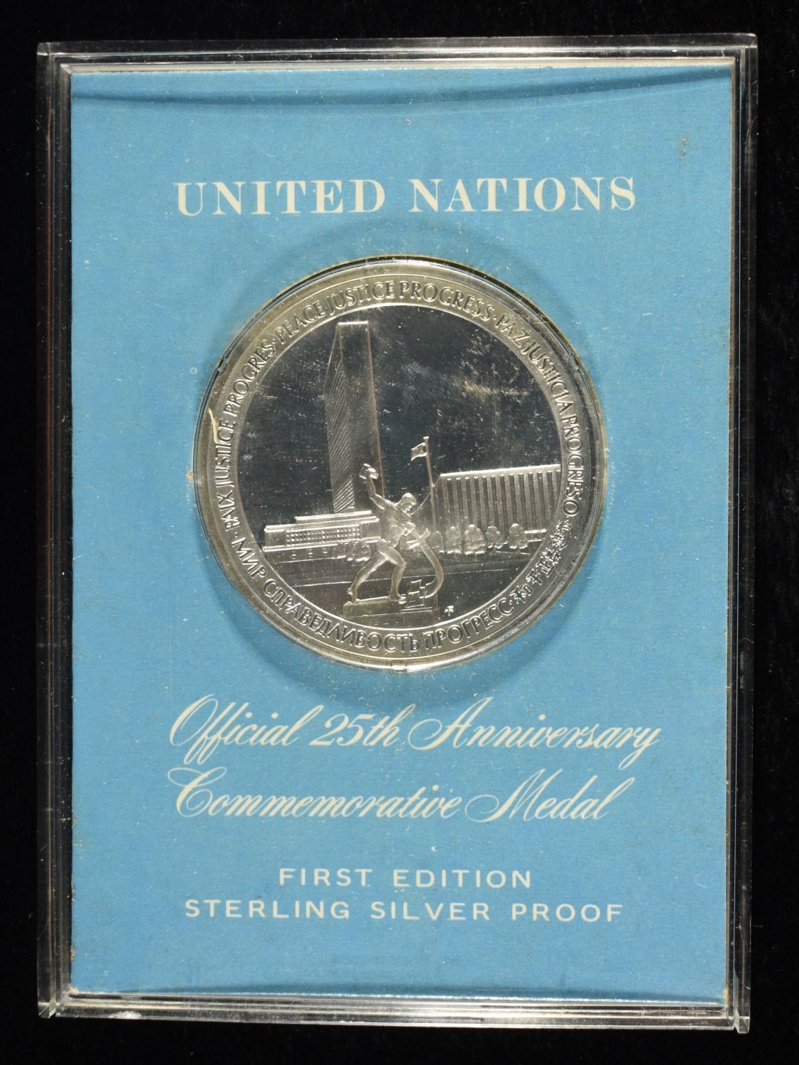 25TH ANNIVERSARY COMMEM MEDAL 92.5% SILVER