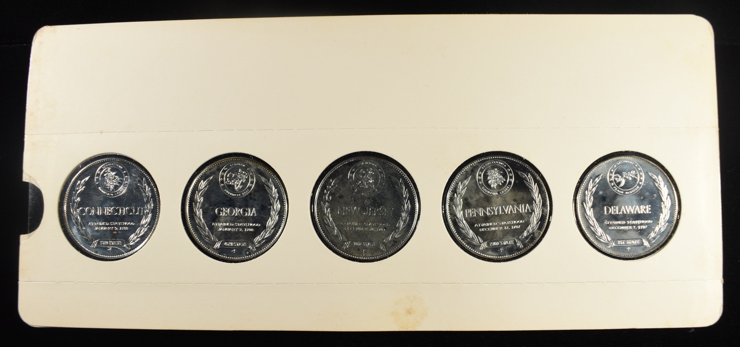 (5) STATE STERLING SILVER ROUNDS