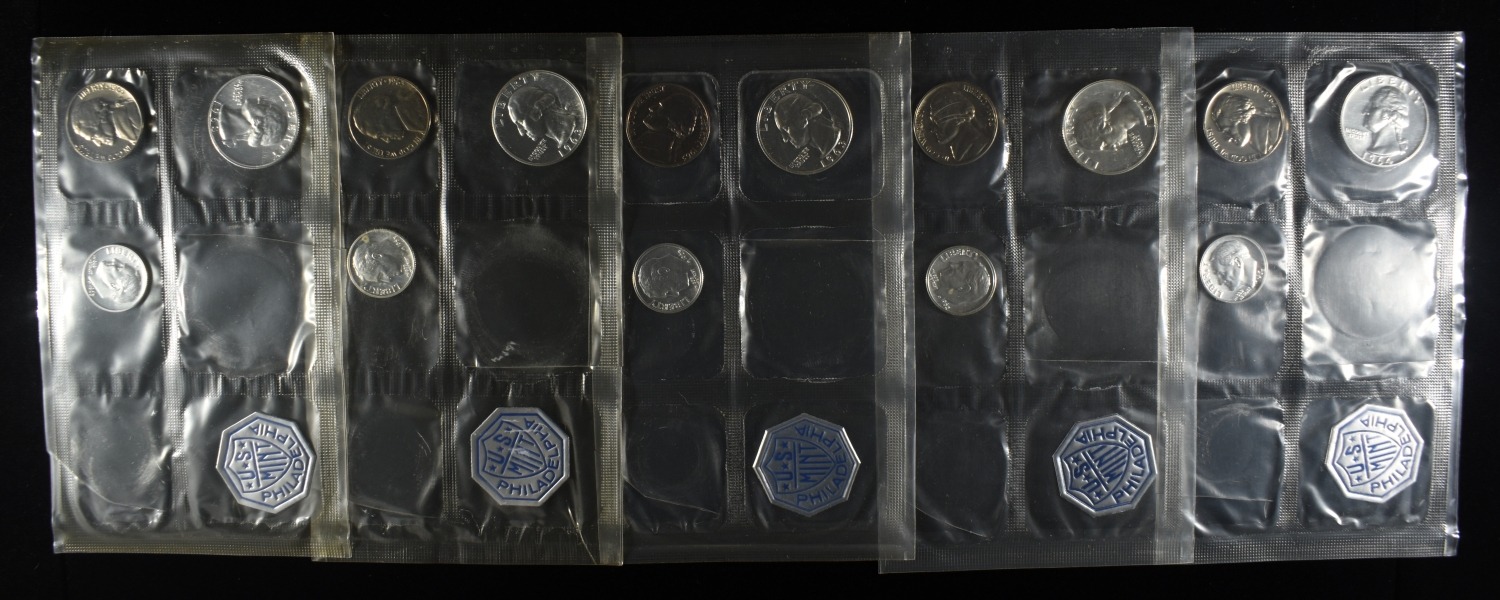 1962, 64 & (3) 63 PARTIAL MINT SETS