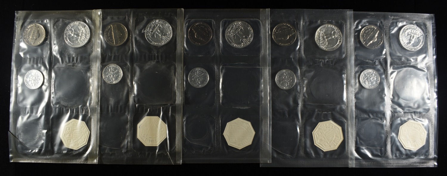 1962, 64 & (3) 63 PARTIAL MINT SETS