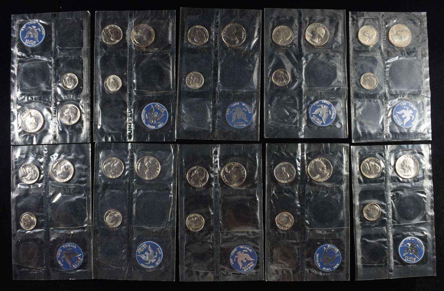 (10) SMS SETS MISSING 50C & 1C