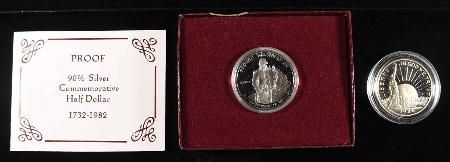 1982 & 1986 COMMEM HALF DOLLARS