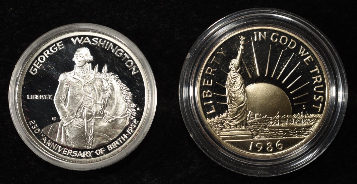 1982 & 1986 COMMEM HALF DOLLARS