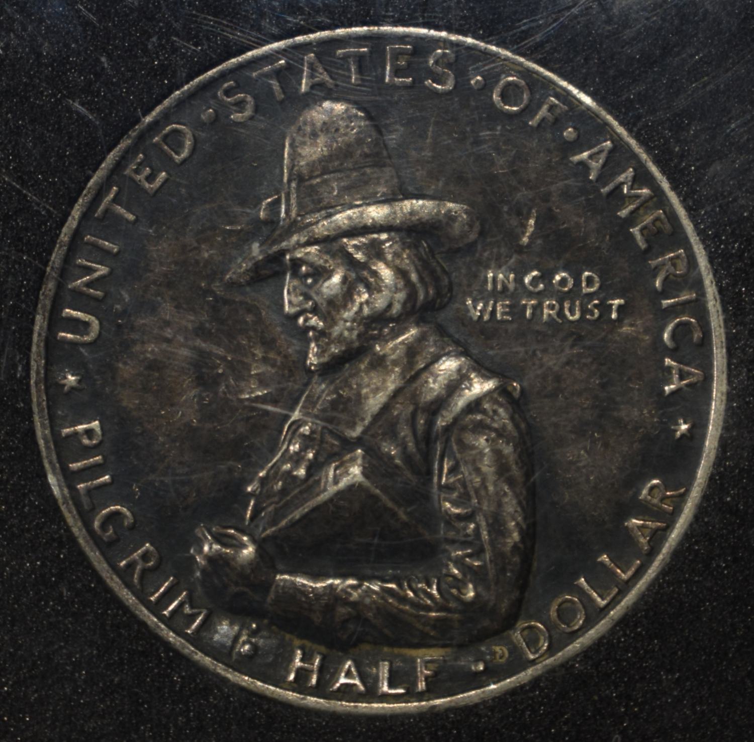 1920-D 50C COMMEM PILGRIM