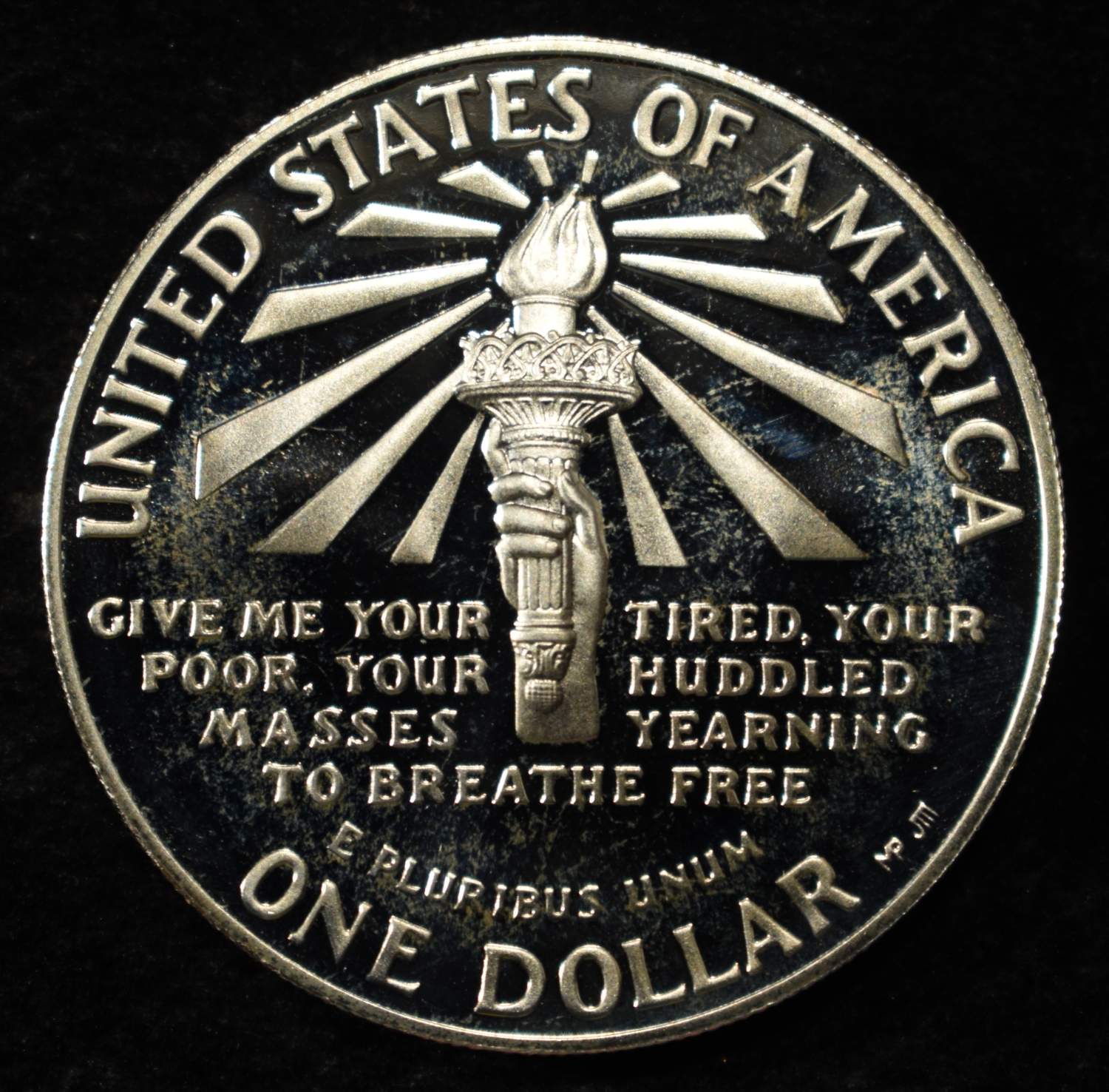 1986-S $1 COMMEM STATUE OF LIBERTY PR DCAM