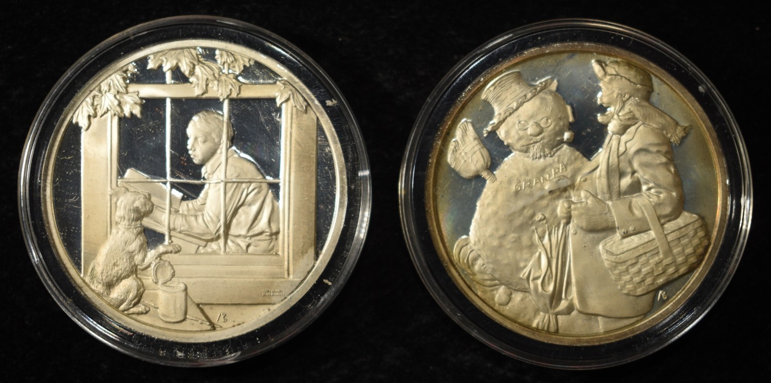 (2) 1 OZ 90% STERLING SILVER
