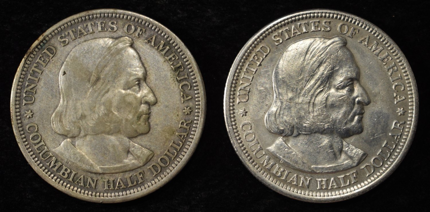 (2) 1893 COLUMBIAN EXPO HALF DOLLARS