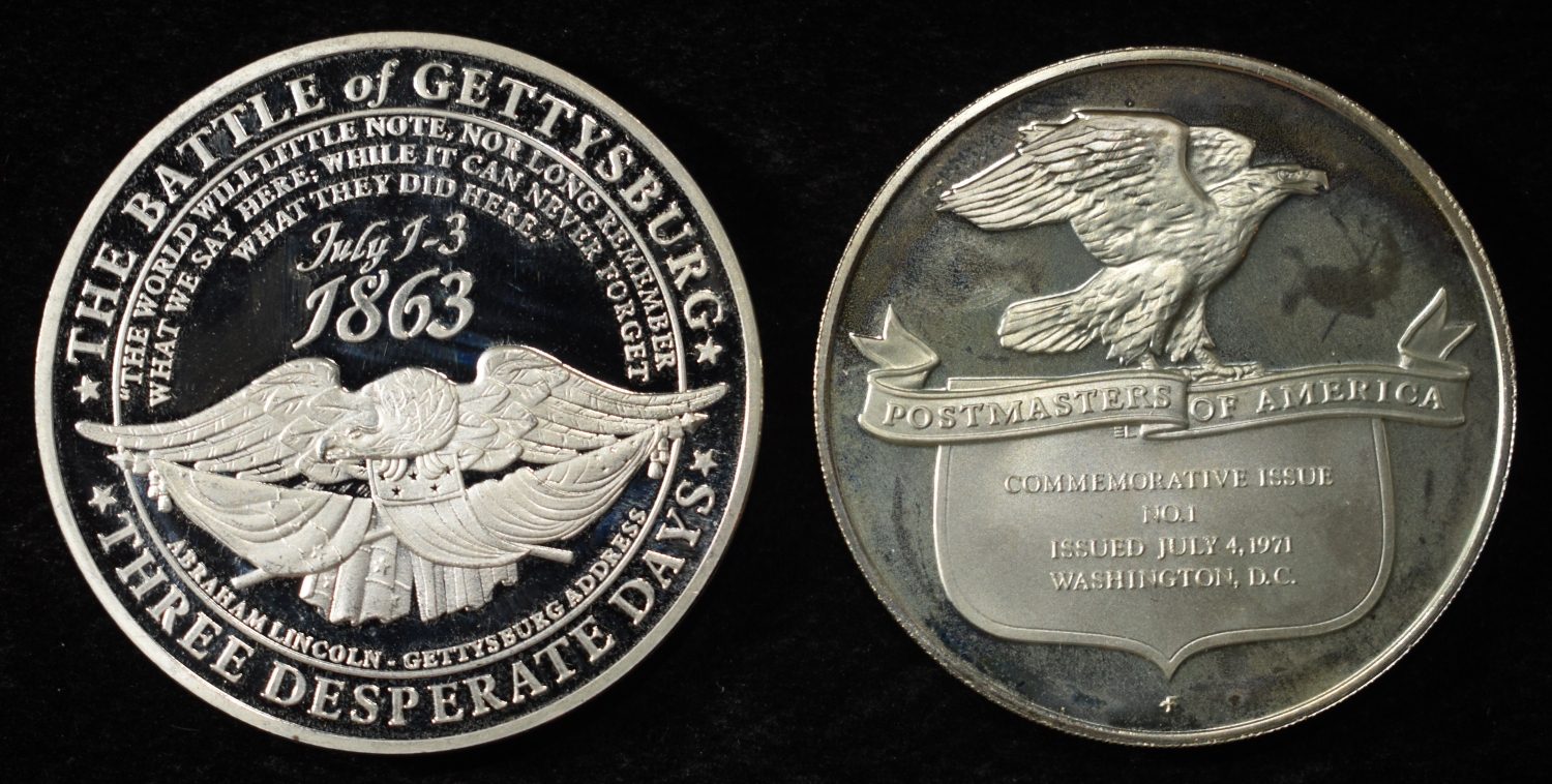(2) 92.5% SILVER TOKENS