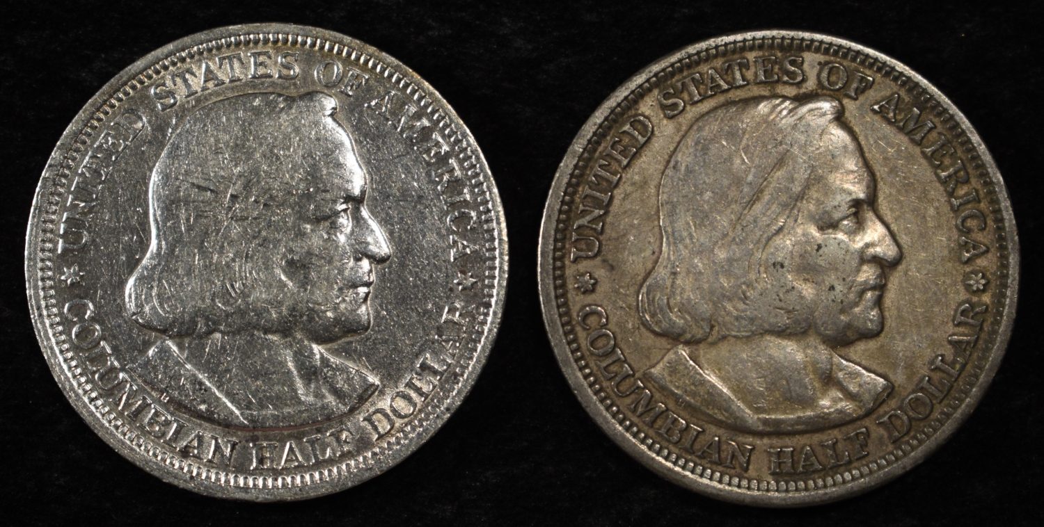 (2) 1893 COLUMBIAN EXPO HALF DOLLARS