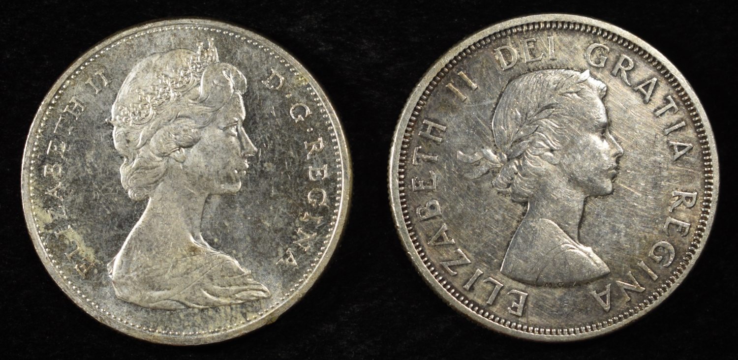 (2) 80% SILVER CANADIAN DOLLARS