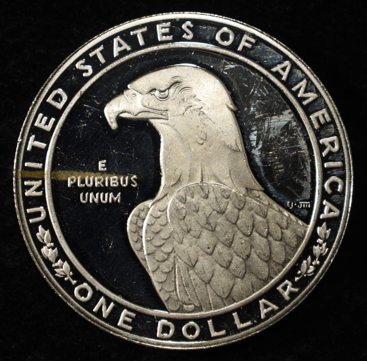 1983-S $1 COMMEM XXIII OLYMPIAD PROOF CRACKED CASE