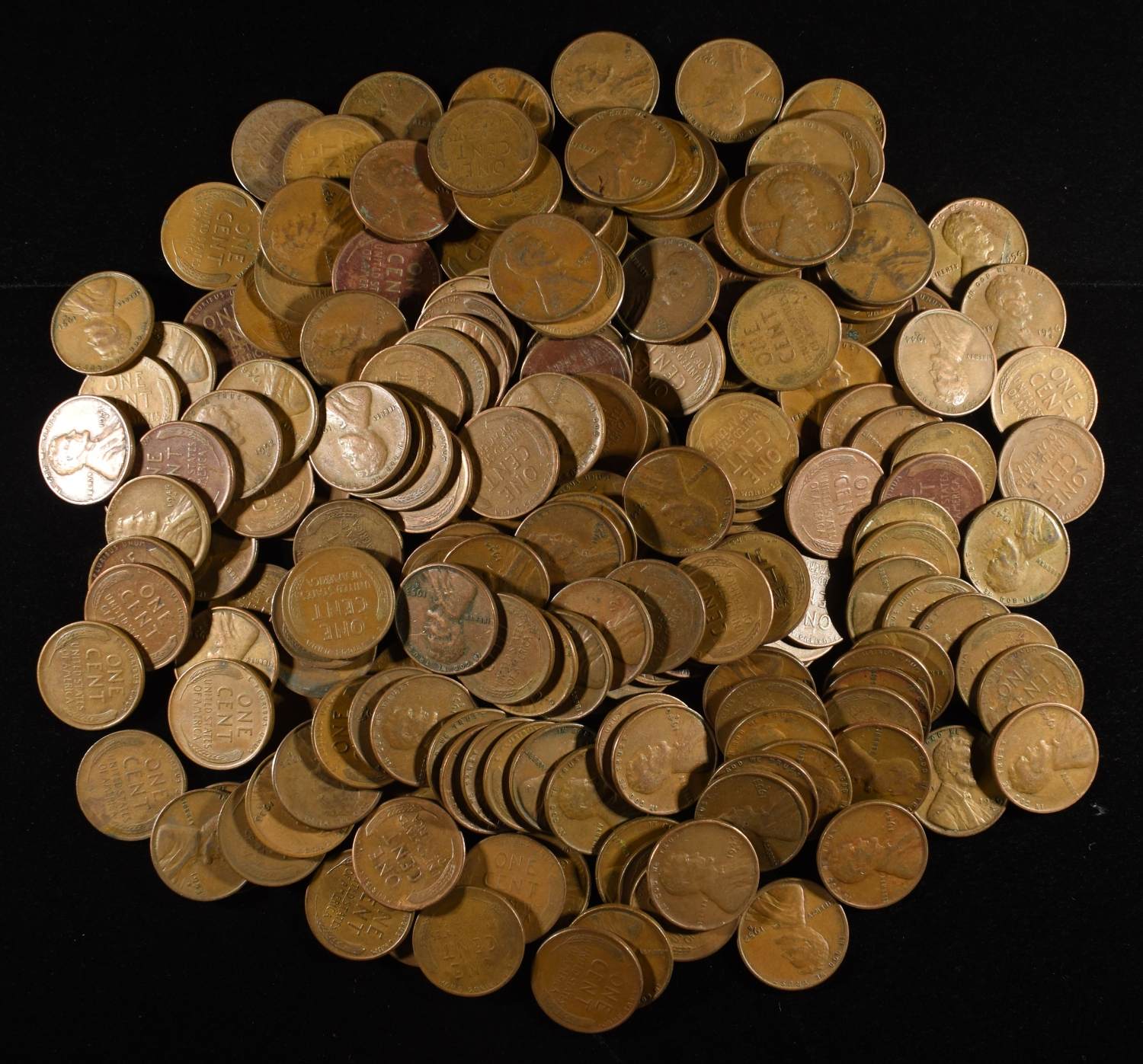 200 "S" MINT WHEAT CENTS