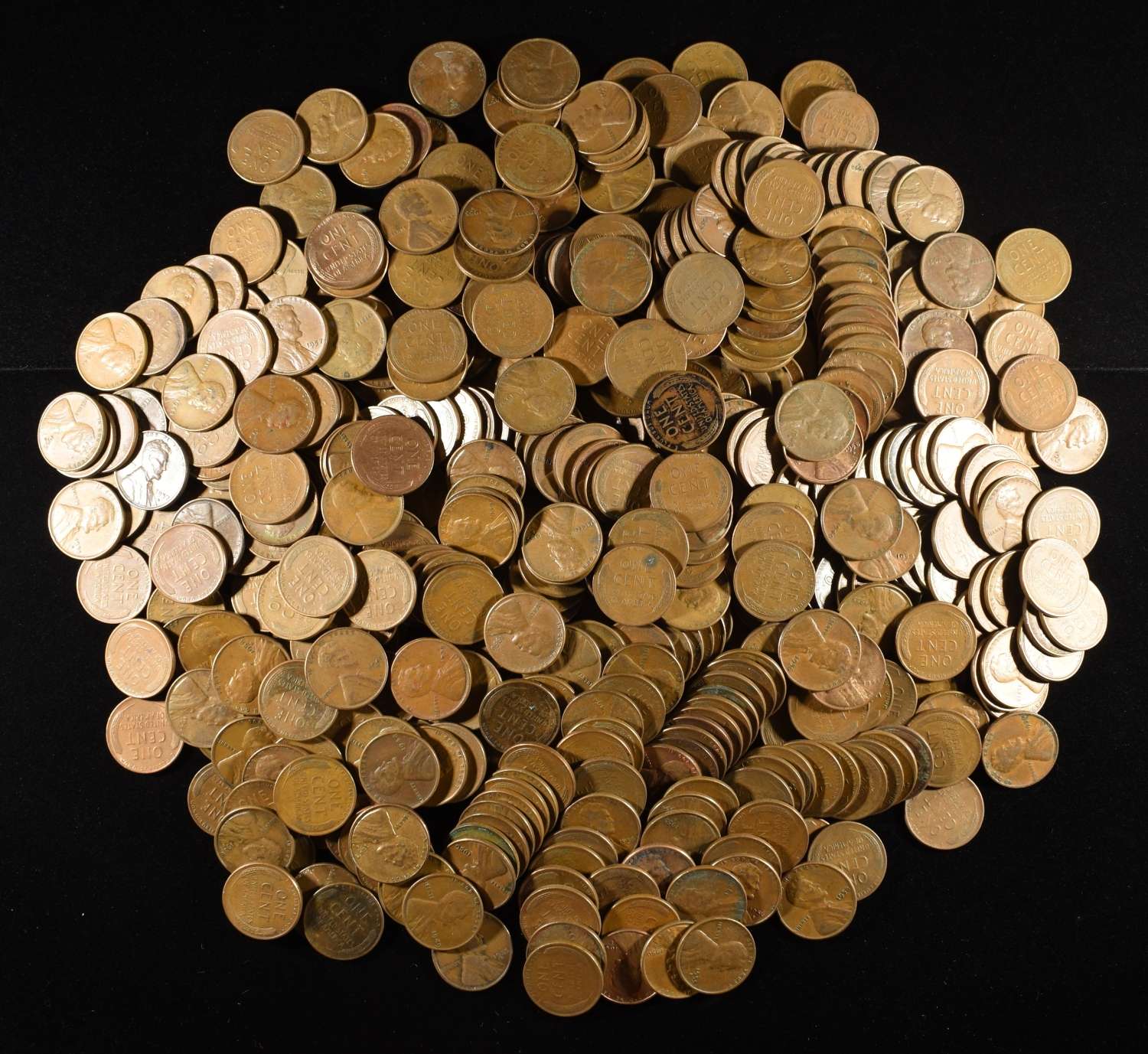 (500) WHEAT CENTS: MIXED DATES