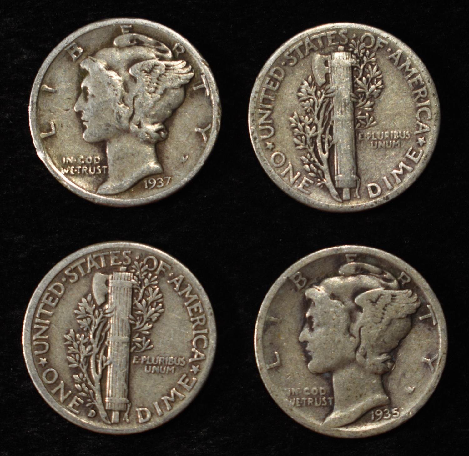 (50) 90% SILVER MERCURY DIMES
