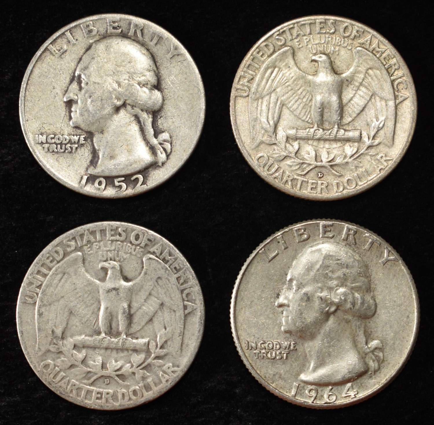 (20) 90% SILVER WASHINGTON QUARTERS