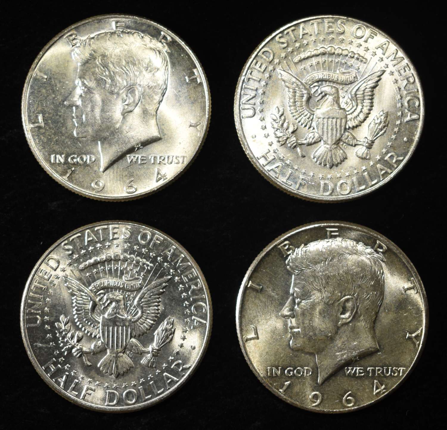 (10) KENNEDY HALF DOLLARS 90% SILVER