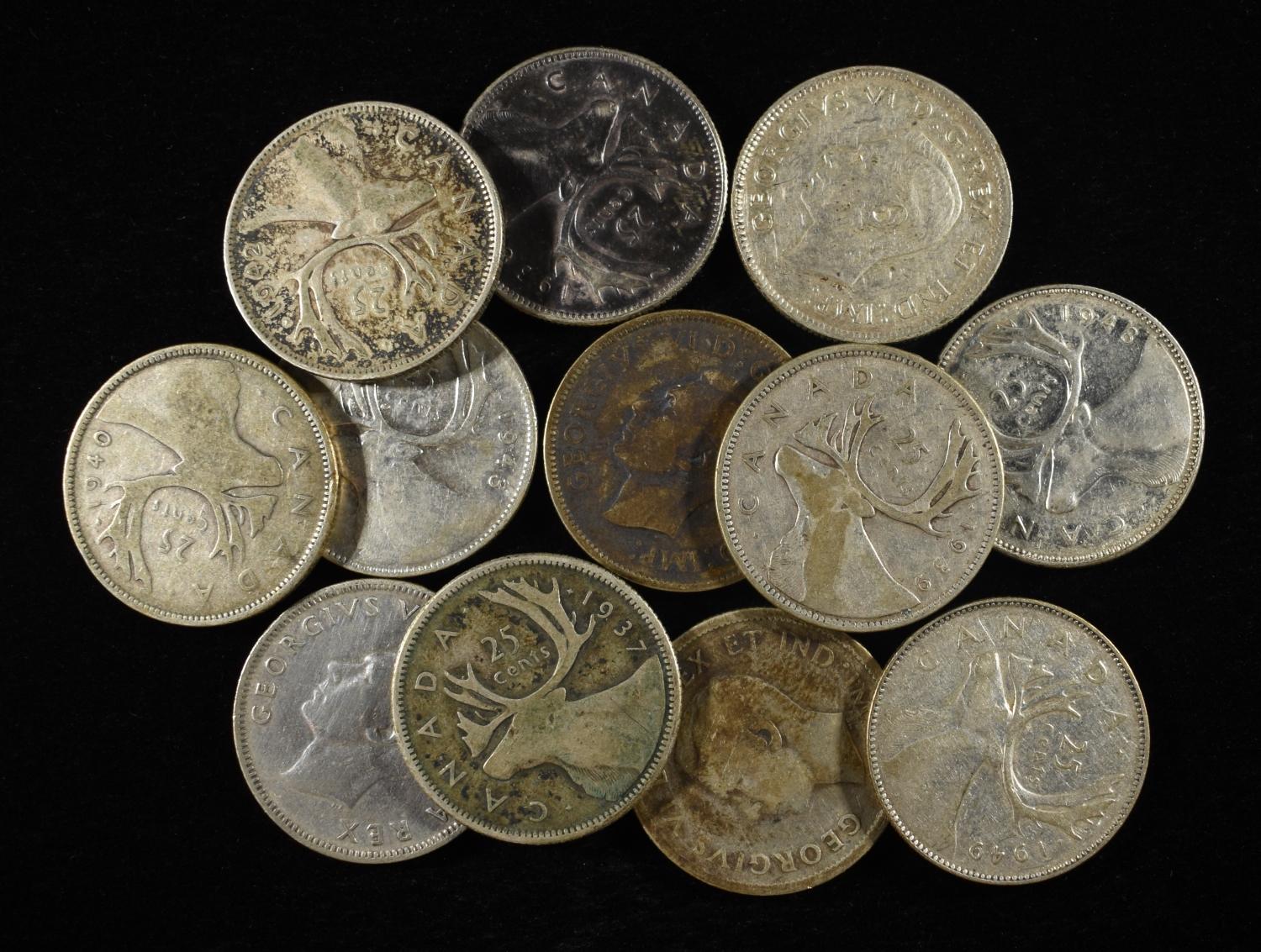 $3 80% SILVER CANADIAN QUARTERS