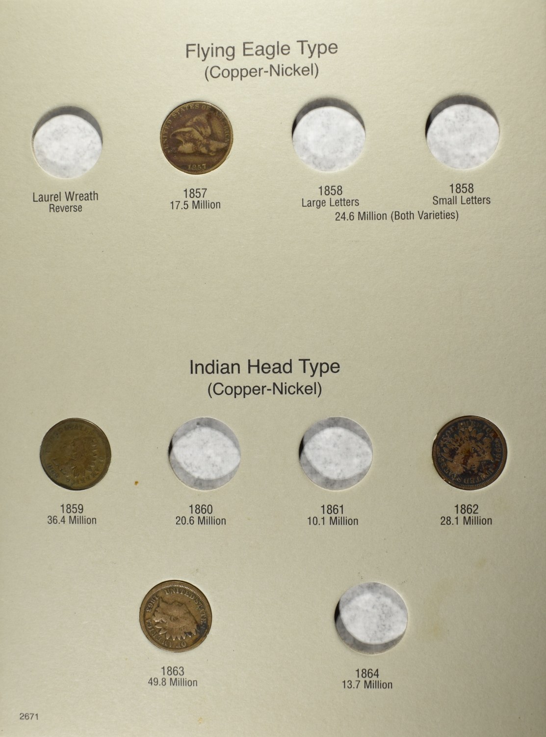 FLYING EAGLE & INDIAN HEAD CENT COLLECTION
