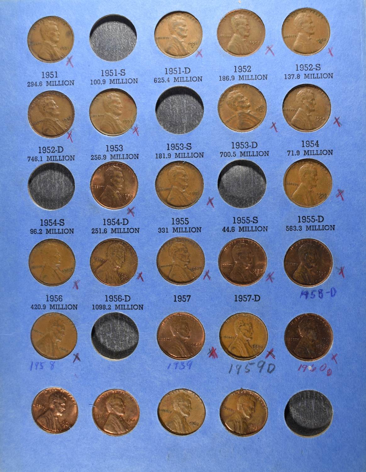 (3) LINCOLN CENT COLLECTIONS