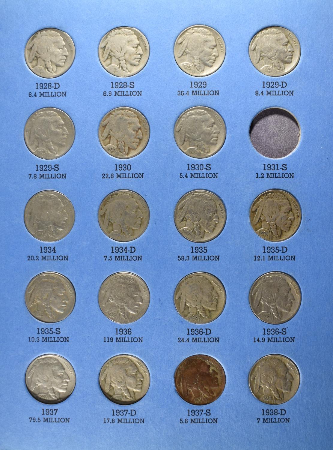 (1) BUFFALO & (3) JEFFERSON NICKEL COLLECTIONS