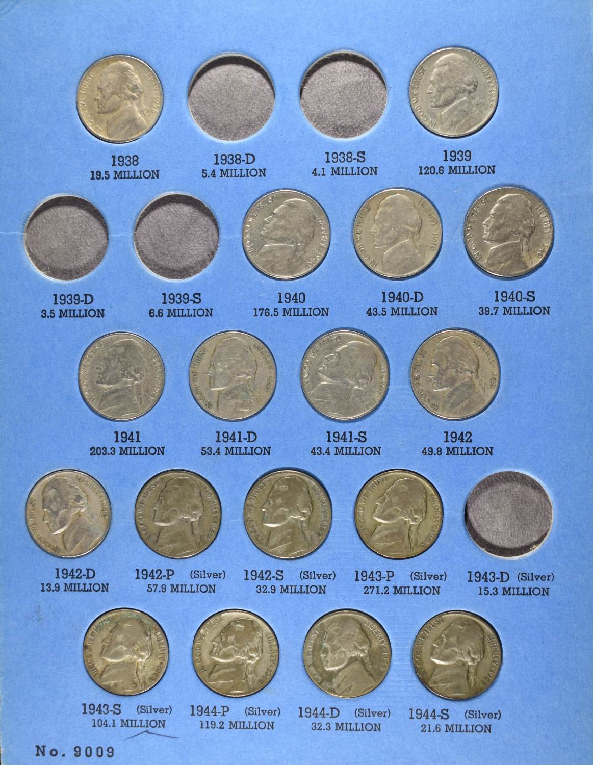 (2) JEFFERSON NICKEL COLLECTIONS