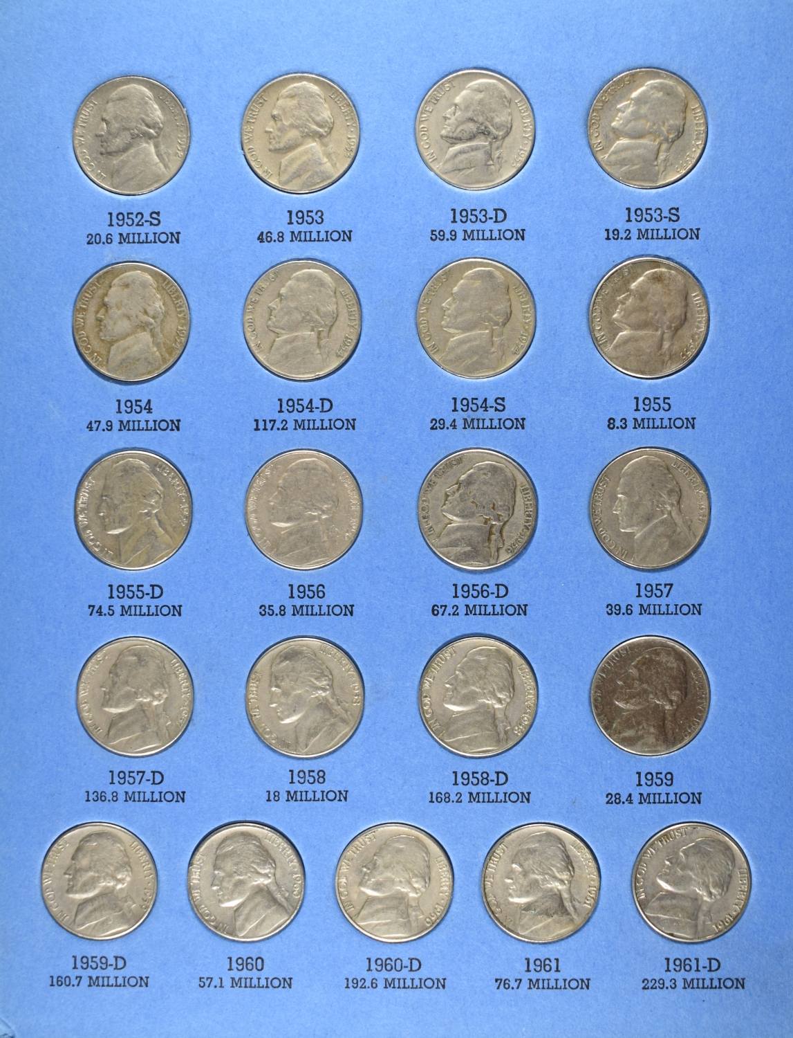 (2) JEFFERSON NICKEL COLLECTIONS
