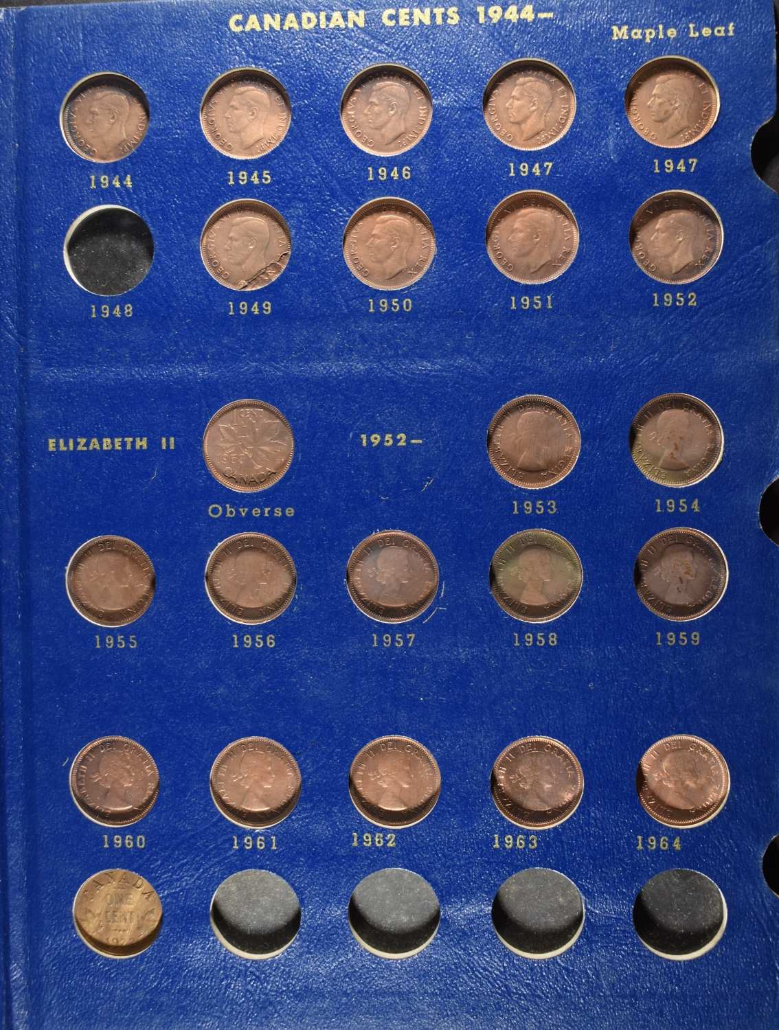 (6) CANADIAN SMALL CENT COLLECTIONS