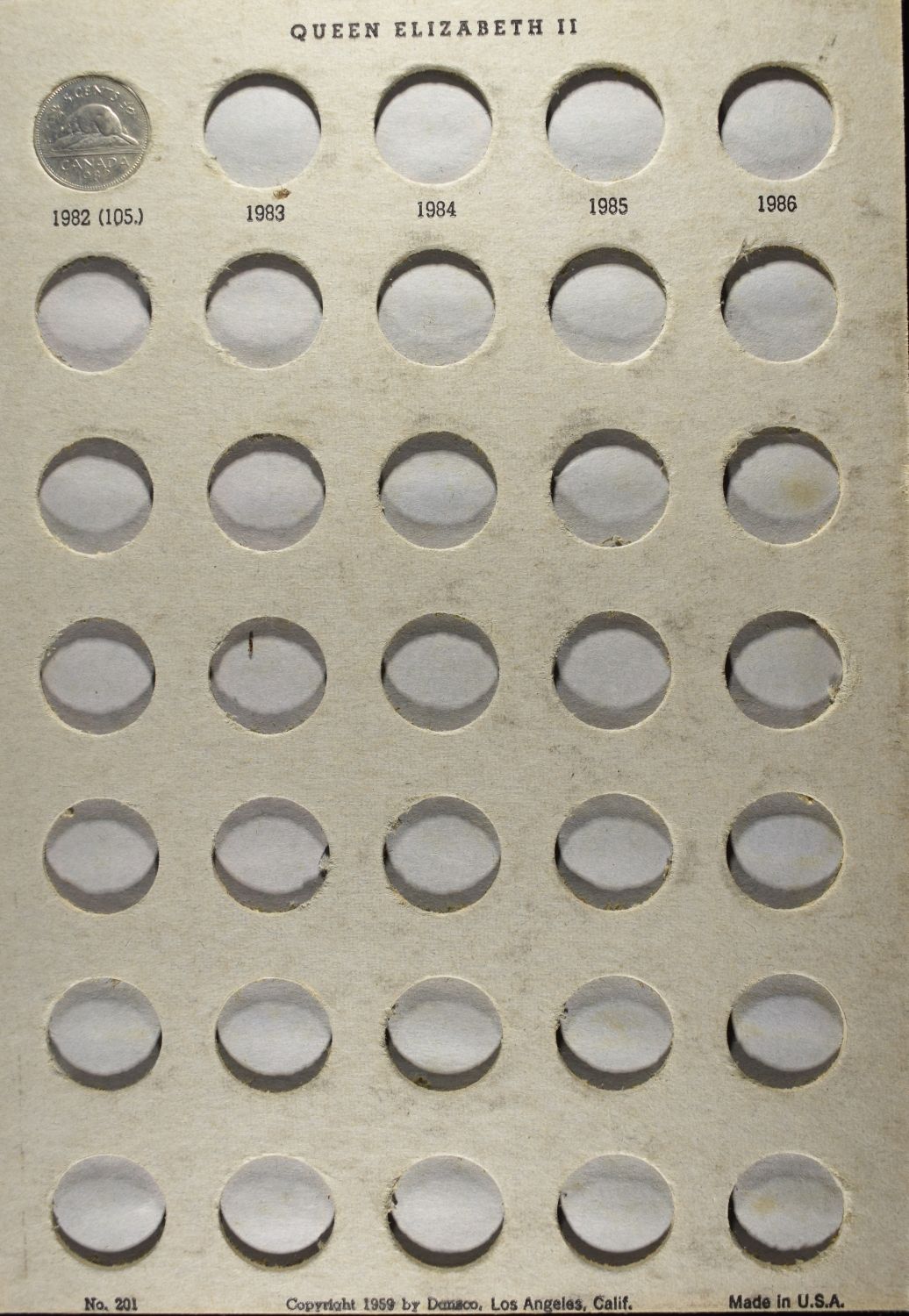 (5) CANADIAN NICKEL COLLECTIONS