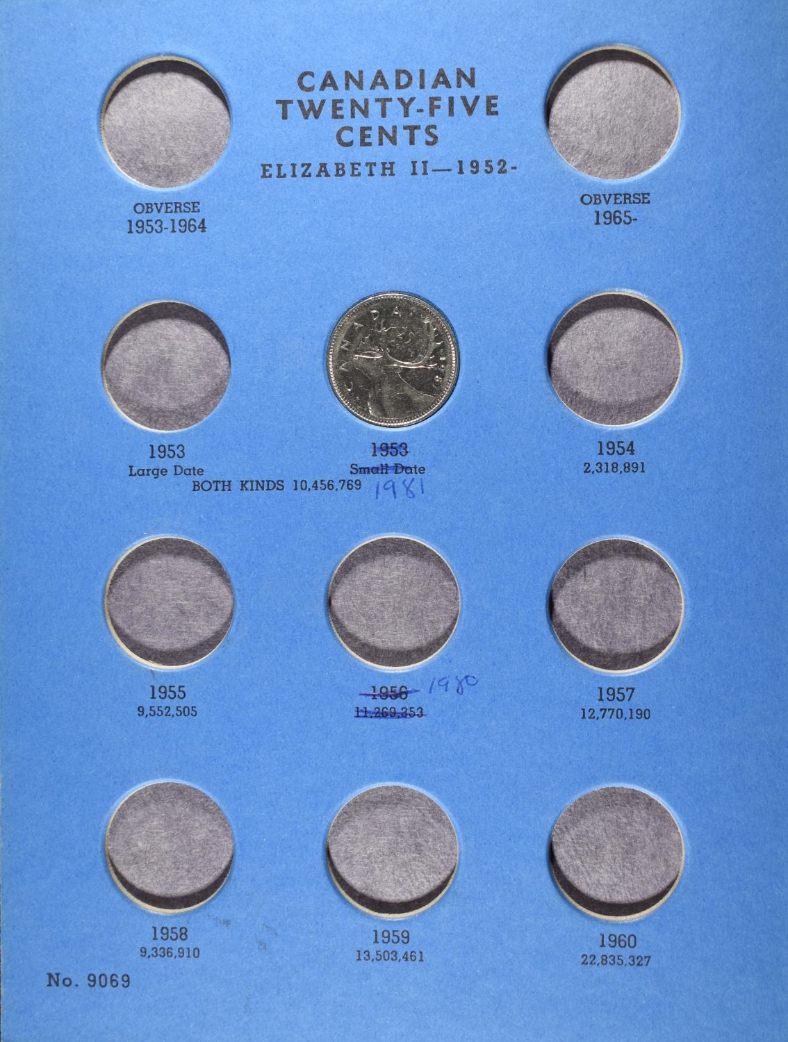 (3) CANADIAN 25 CENT COLLECTIONS
