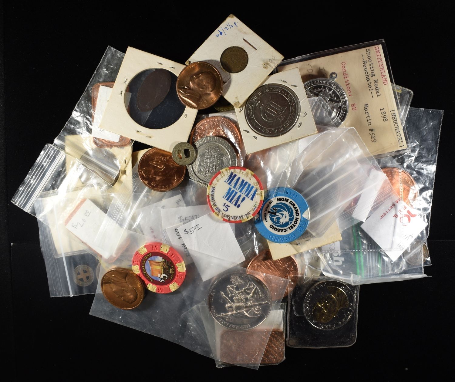 (50) MISC TOKENS & MEDALS