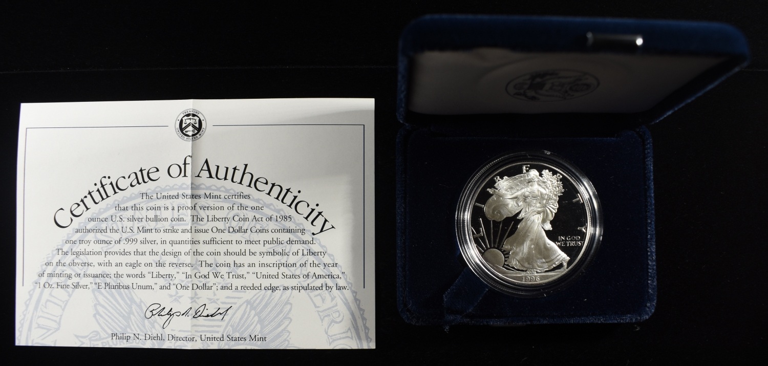 1996-P AMERICAN SILVER EAGLE PROOF