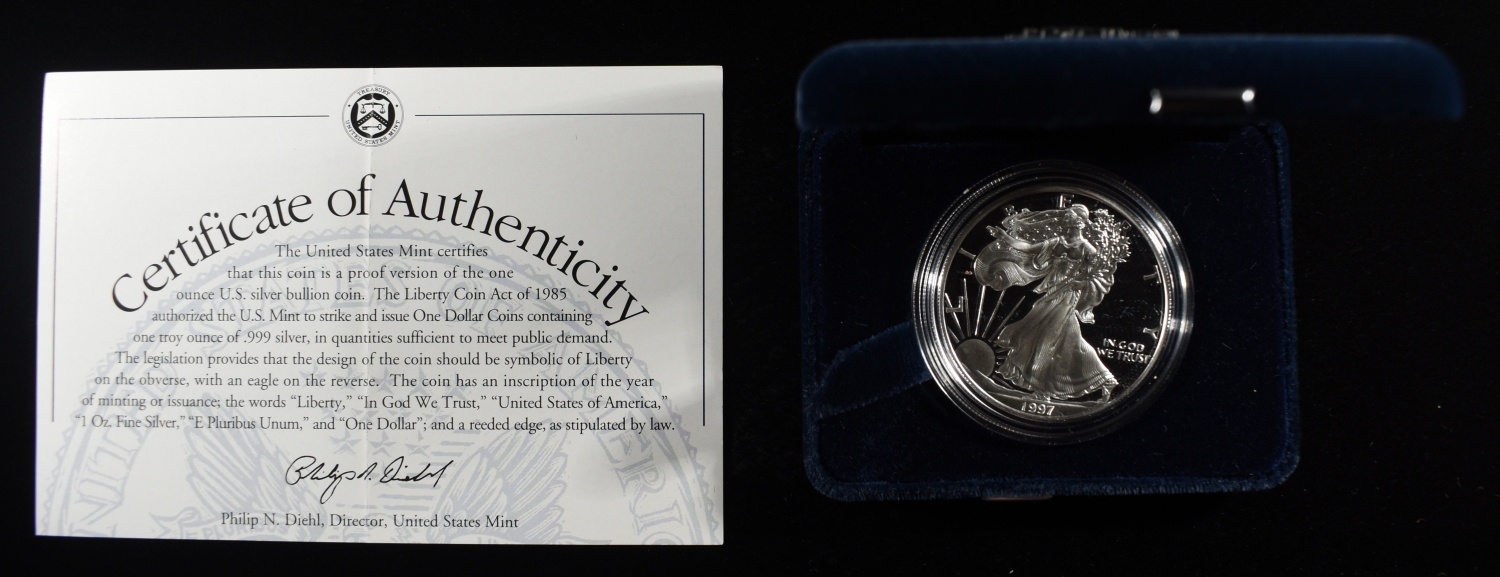 1997-P AMERICAN SILVER EAGLE PROOF