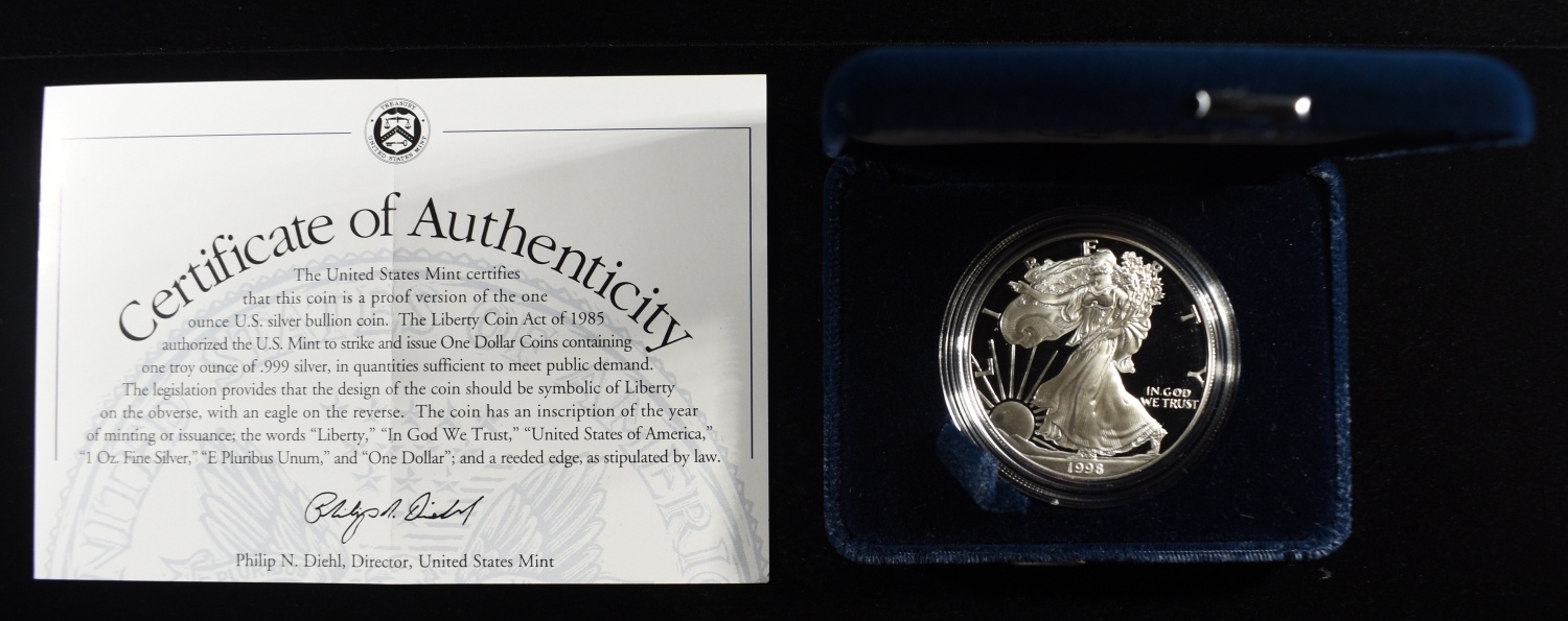 1998-P AMERICAN SILVER EAGLE PROOF