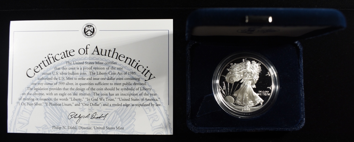 1999-P AMERICAN SILVER EAGLE PROOF