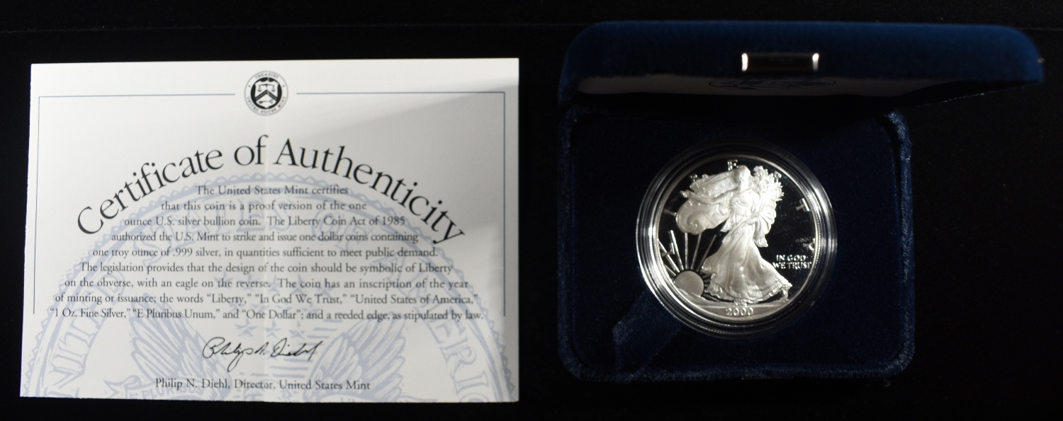 2000-P AMERICAN SILVER EAGLE PROOF