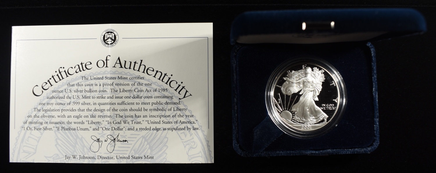 2001-W AMERICAN SILVER EAGLE PROOF