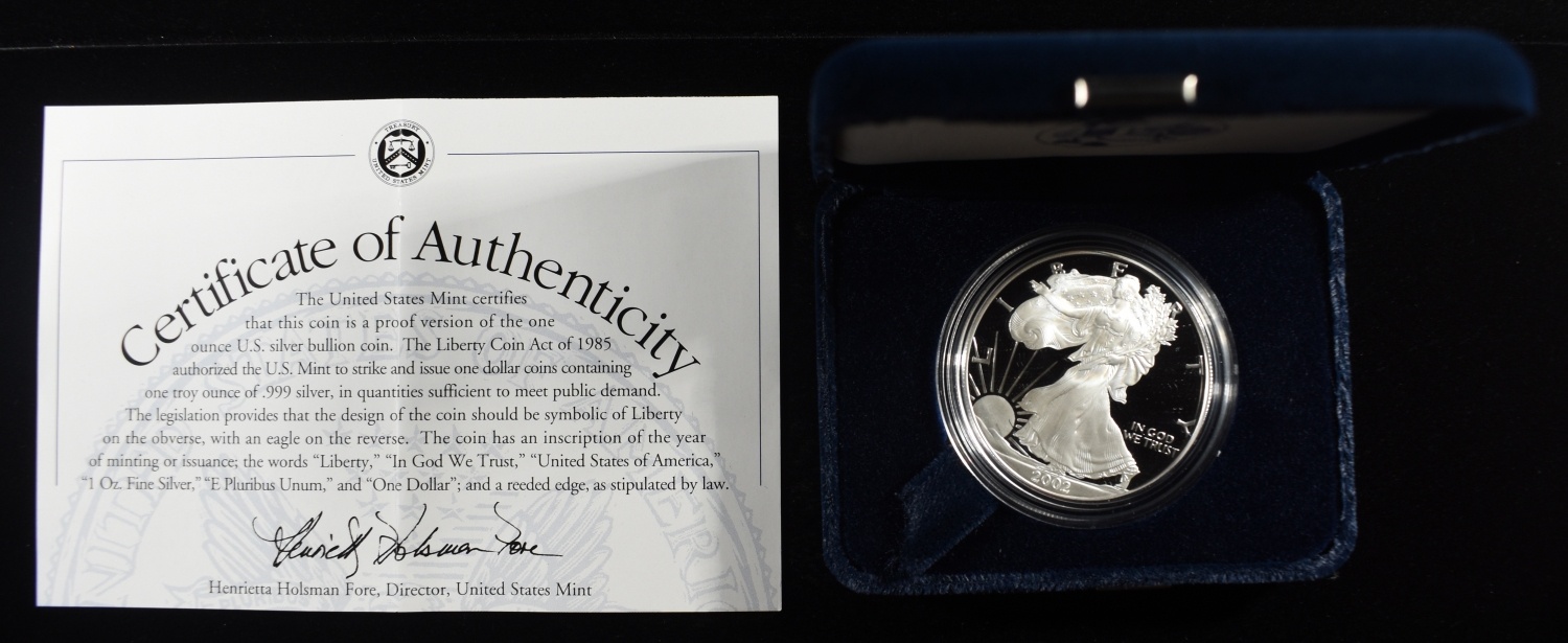 2002-W AMERICAN SILVER EAGLE PROOF