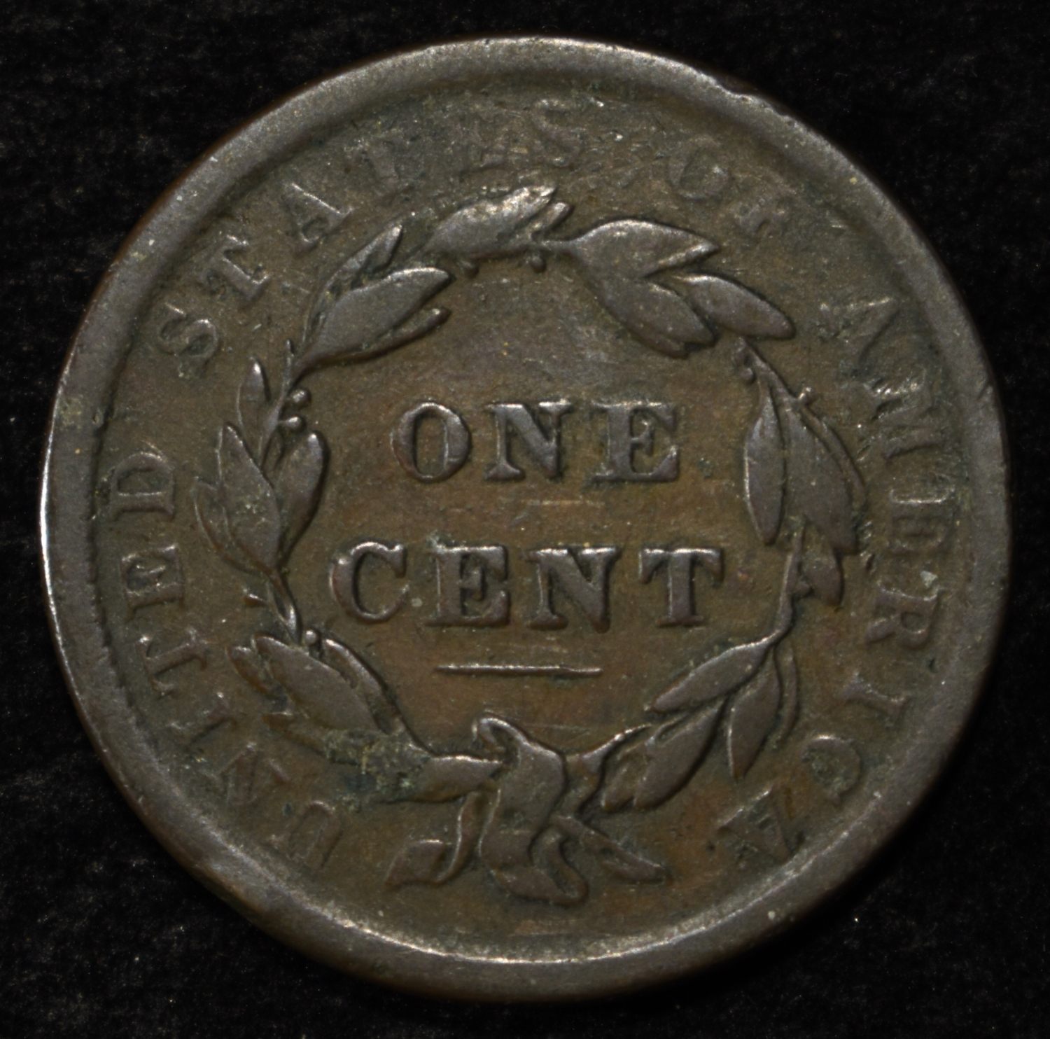 1839 LARGE CENT VF