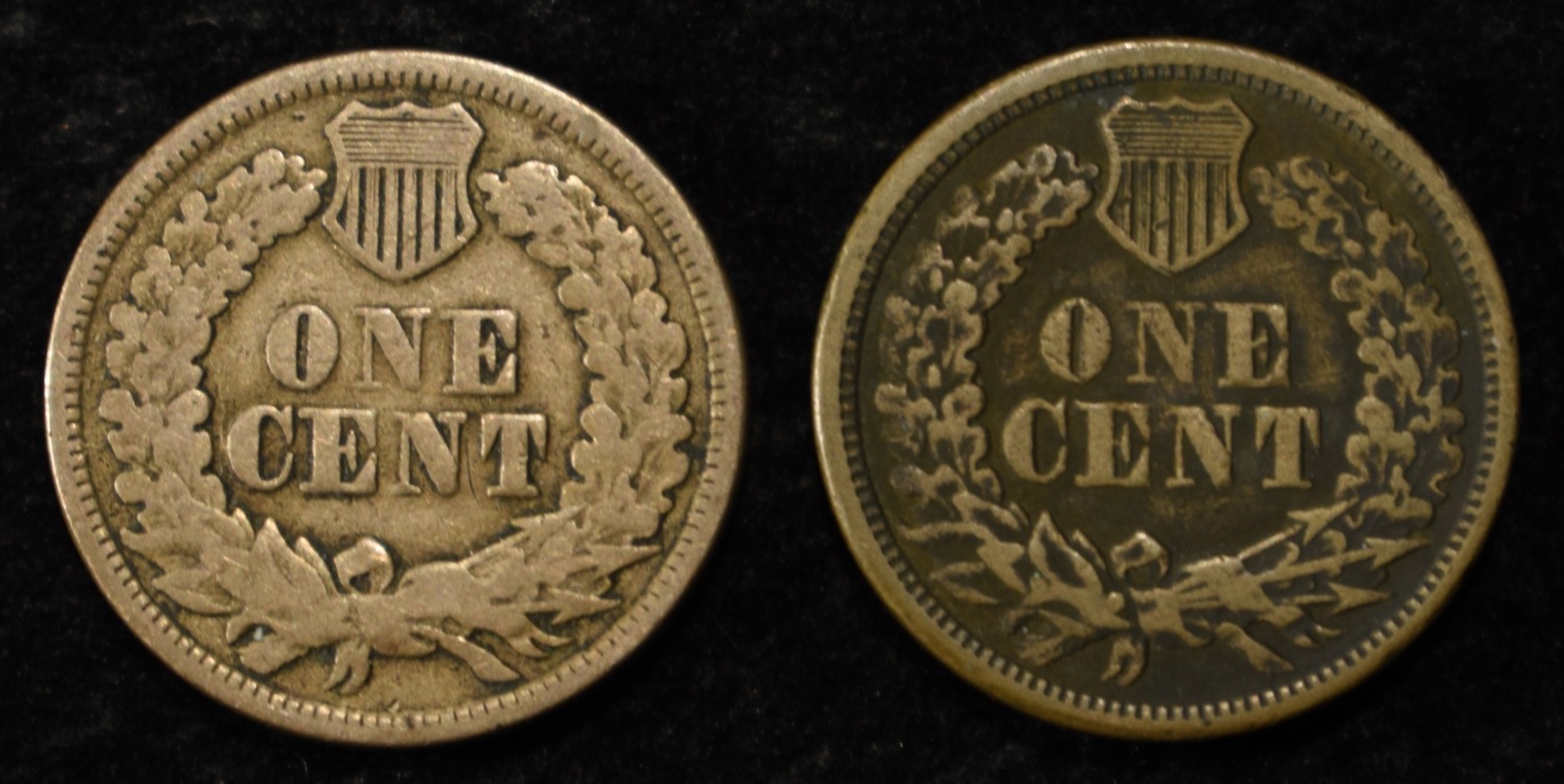 1862 VG, 1864 CN VF INDIAN CENTS