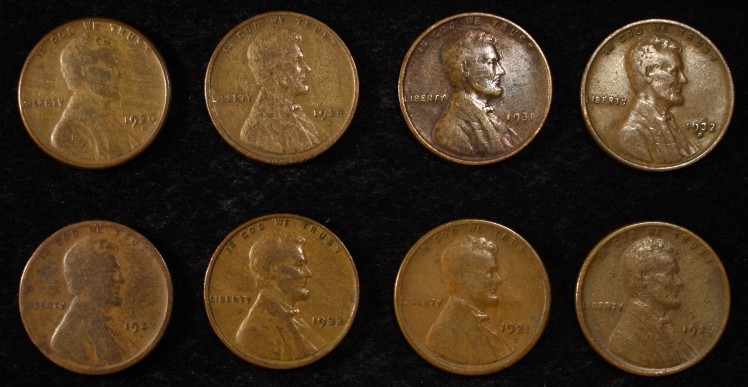 8 NICE EARLY SEMIKEY WHEAT CENTS