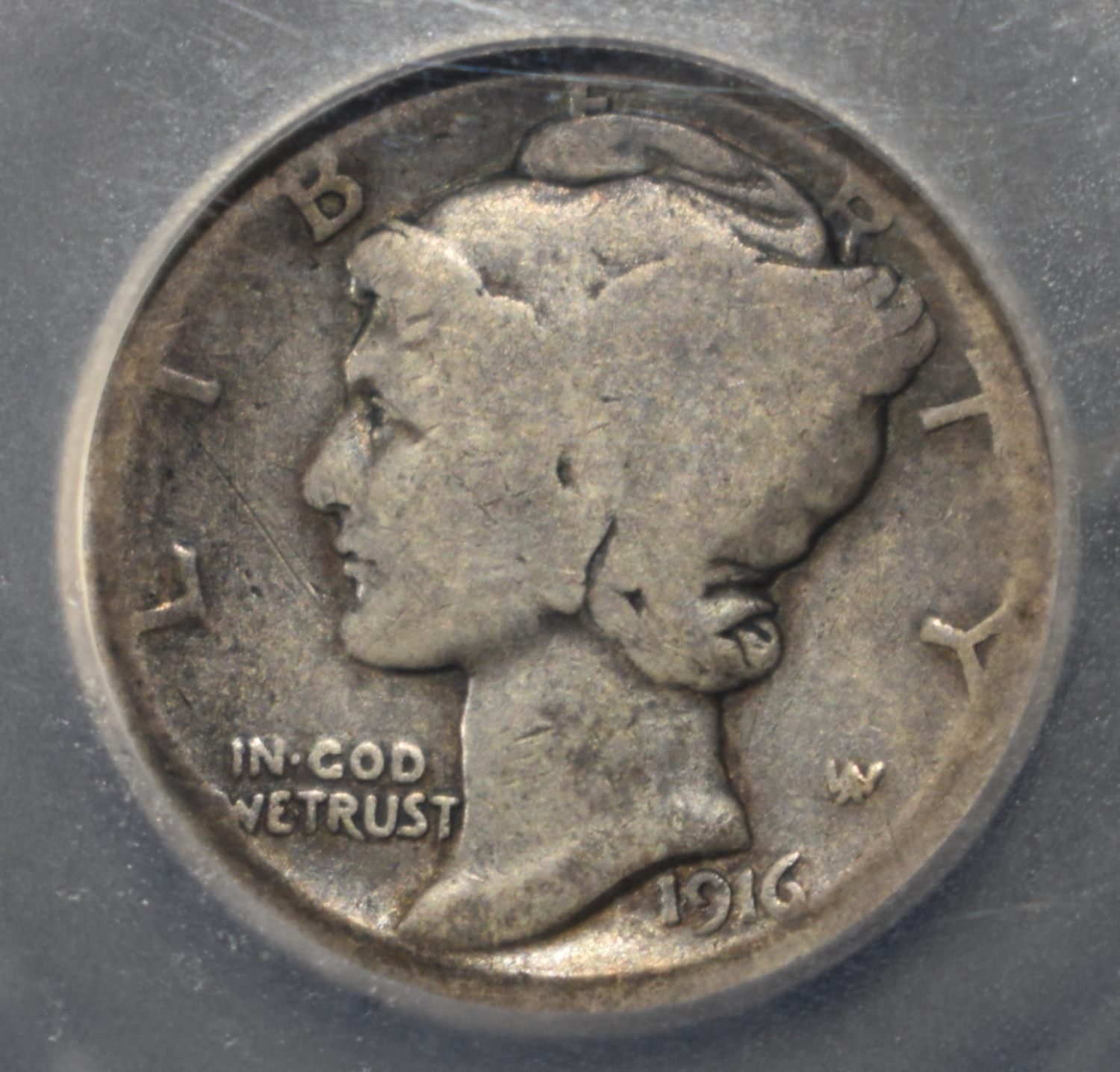 1916-D MERCURY DIME SEGS AG, KEY DATE