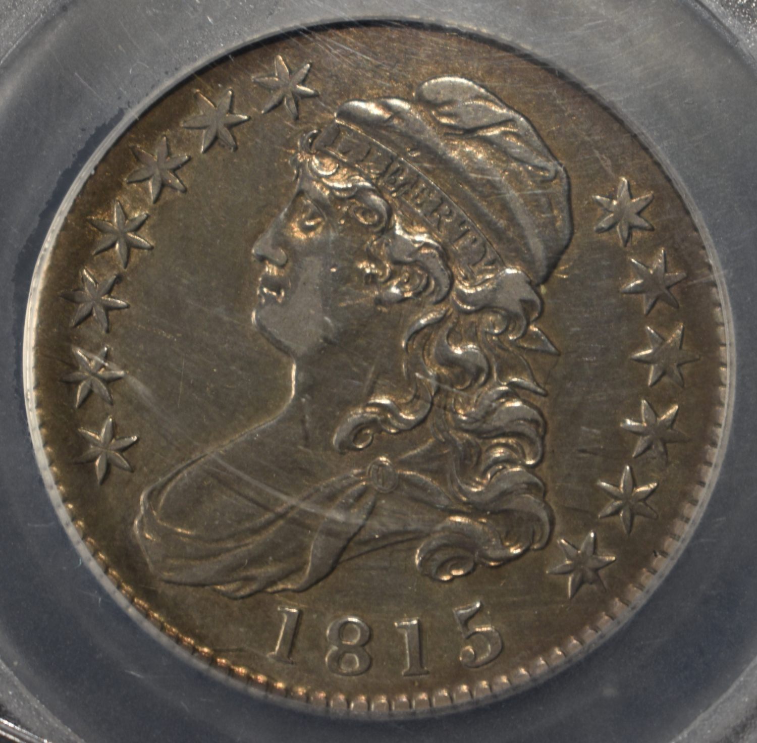 1815/2 BUST HALF DOLLAR SEGS AU O-101